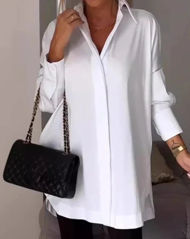 Oversized Lapel Button Shirt